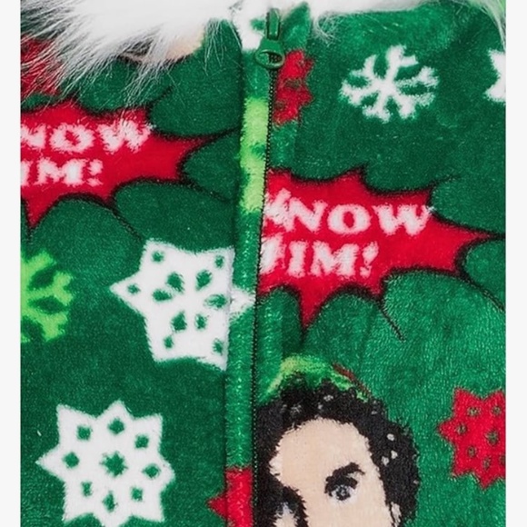 Buddy the Elf Women’s Pajama Union Suit One Piece, Green, 2X - Picture 3 of 3